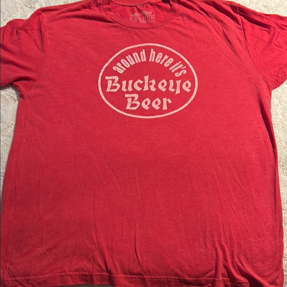 Red Short Sleeve Tee with Logo